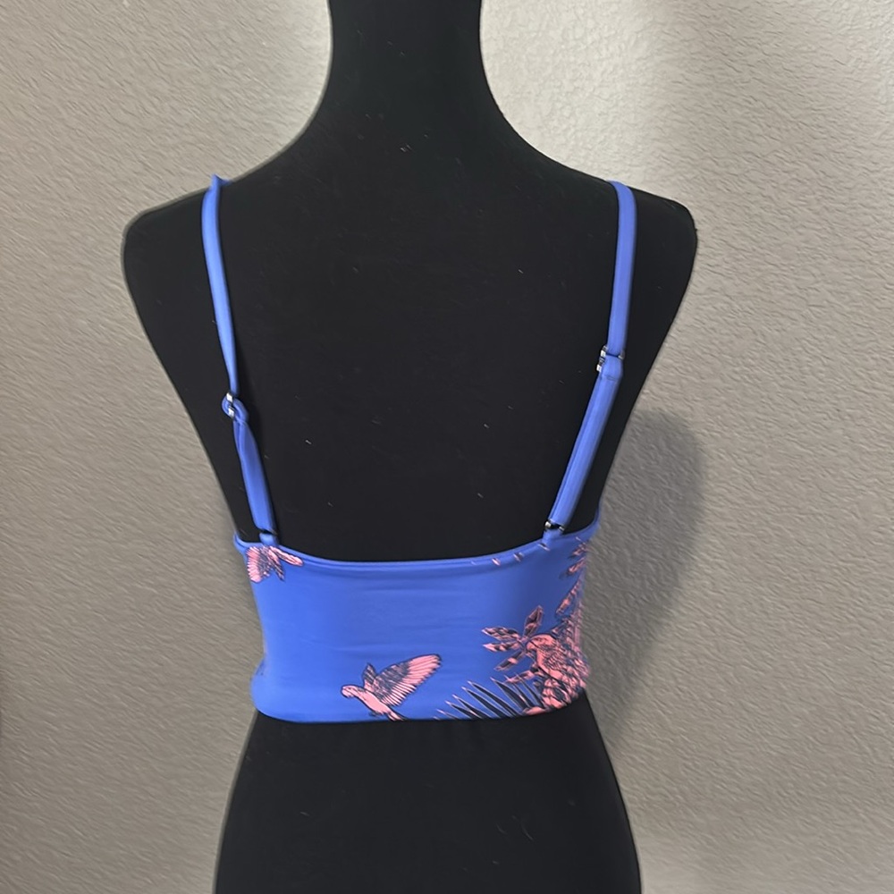 Maaji reversible Blue and Pink Lace-Up bikini top - Picture 6 of 8